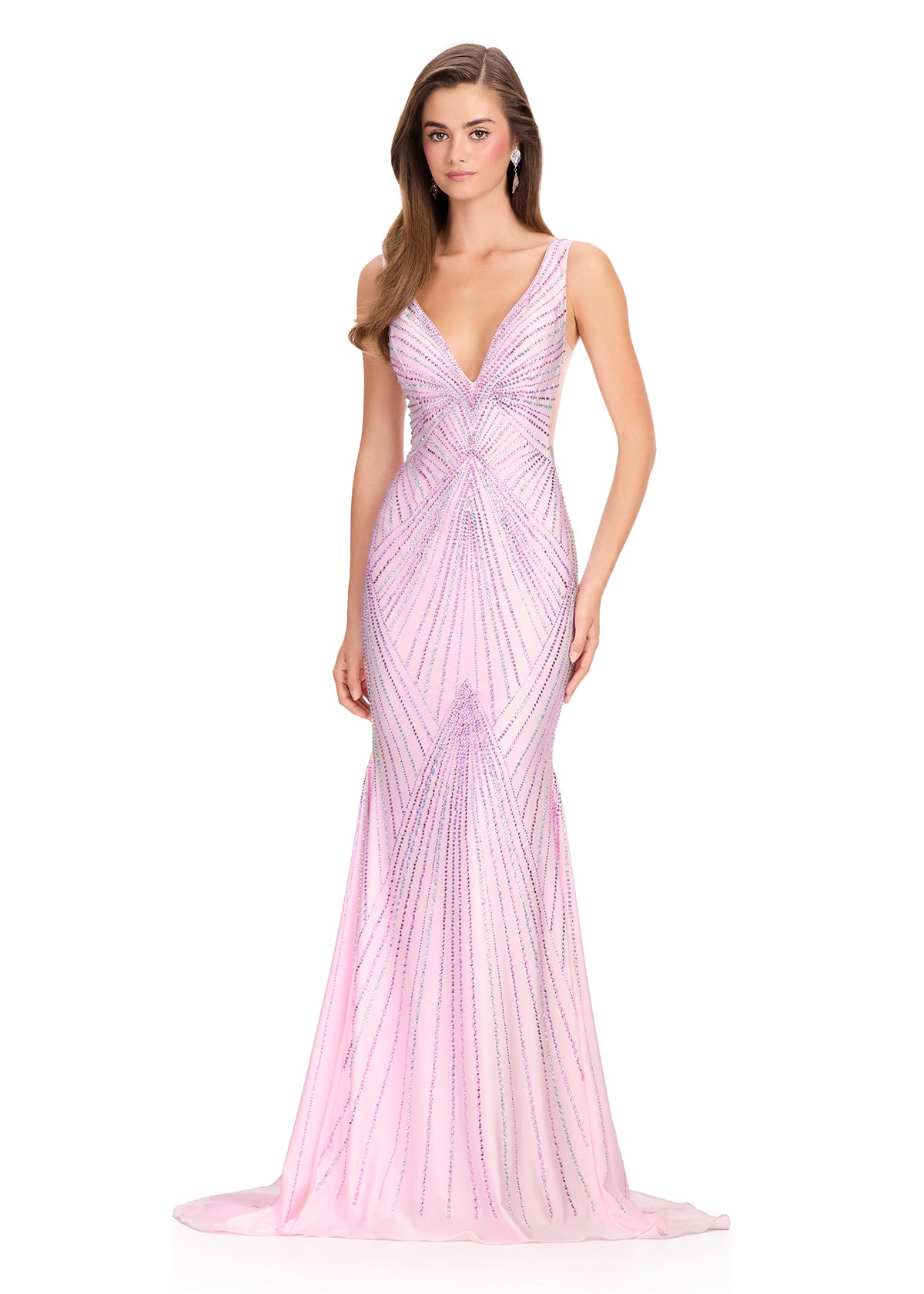 ASHLEYlauren 11693 Ice Pink Dress
