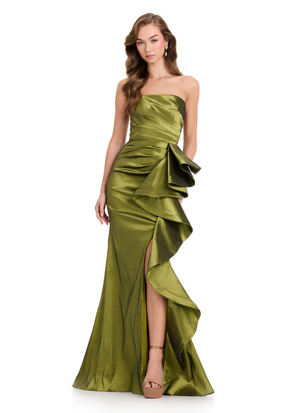 ASHLEYlauren 11751 Olive Dress
