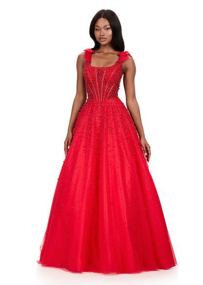 Step into the spotlight in this breathtaking ASHLEYlauren Style 12204 A-line gown featuring a fully beaded bodice and flowing tulle skirt. The delicate shoulder bows add a touch of sweetness, while the shimmering pearls create an unforgettable sparkle.

Available in Red, White, Candy Pink, Periwinkle
Perfect for Prom, Pageant
Press on Tulle Fabric, .A-line, Pearl bodice, Shoulder bow straps, Square Neckline

This Ashley Lauren dress is an ideal choice for prom, pageant competitions, formal galas, and red ca