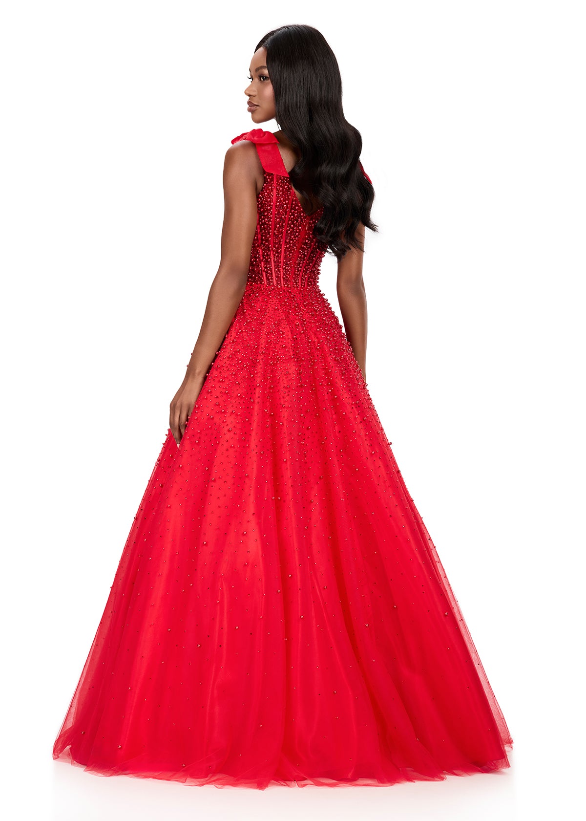 Step into the spotlight in this breathtaking ASHLEYlauren Style 12204 A-line gown featuring a fully beaded bodice and flowing tulle skirt. The delicate shoulder bows add a touch of sweetness, while the shimmering pearls create an unforgettable sparkle.

Available in Red, White, Candy Pink, Periwinkle
Perfect for Prom, Pageant
Press on Tulle Fabric, .A-line, Pearl bodice, Shoulder bow straps, Square Neckline

This Ashley Lauren dress is an ideal choice for prom, pageant competitions, formal galas, and red ca
