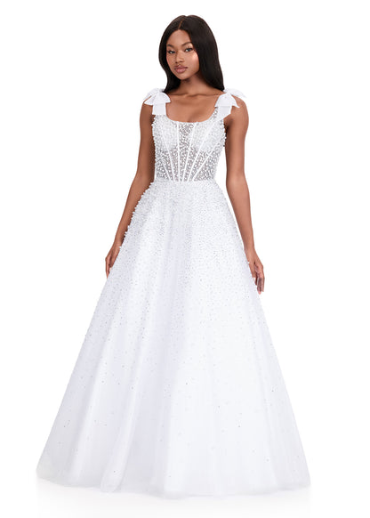 Step into the spotlight in this breathtaking ASHLEYlauren Style 12204 A-line gown featuring a fully beaded bodice and flowing tulle skirt. The delicate shoulder bows add a touch of sweetness, while the shimmering pearls create an unforgettable sparkle.

Available in Red, White, Candy Pink, Periwinkle
Perfect for Prom, Pageant
Press on Tulle Fabric, .A-line, Pearl bodice, Shoulder bow straps, Square Neckline

This Ashley Lauren dress is an ideal choice for prom, pageant competitions, formal galas, and red ca
