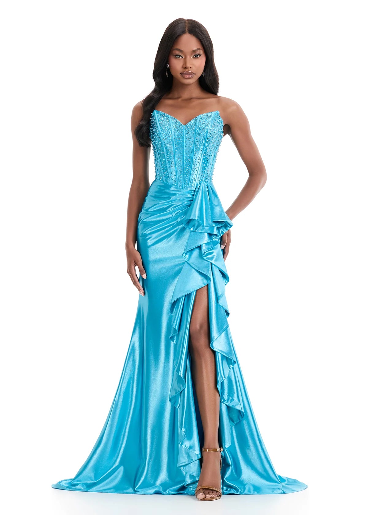 lizbeth classic twist formal dress Lucinda Twist Back Midi Dress Blue