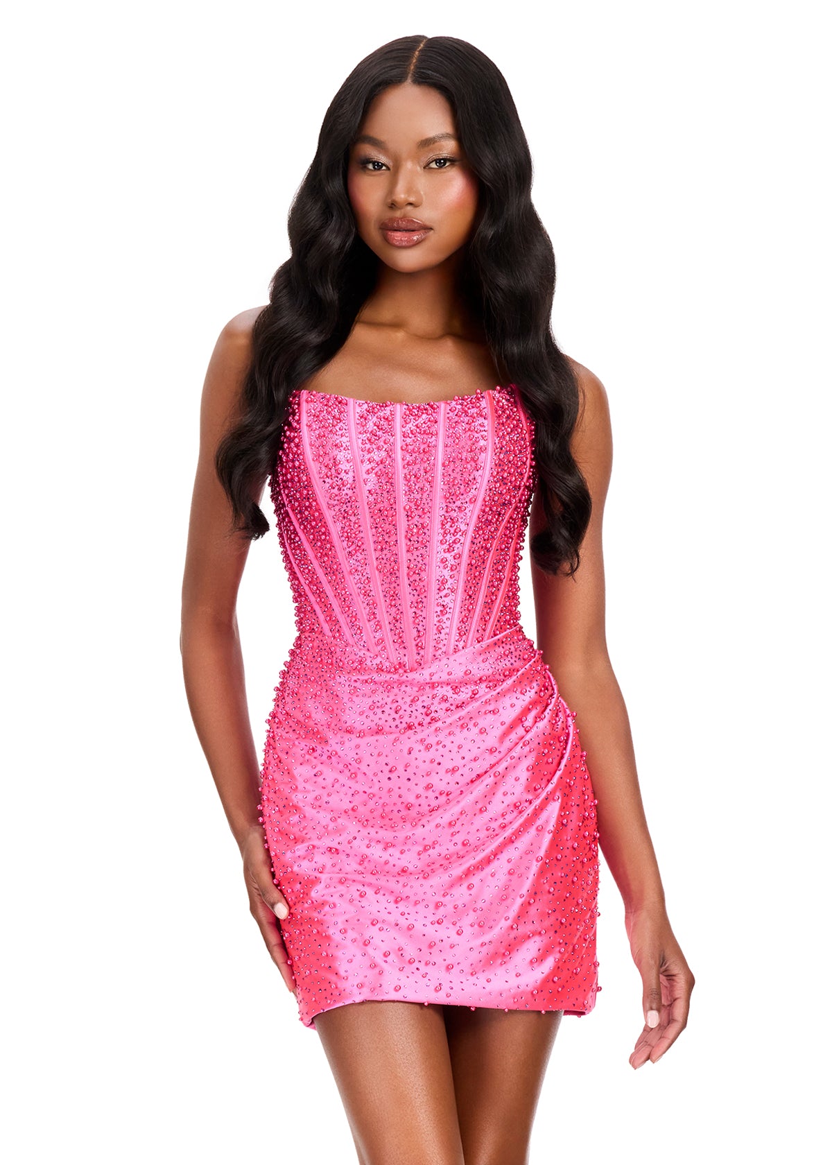 ASHLEYlauren style 40063 Black homecoming dress - Glass Slipper Formals