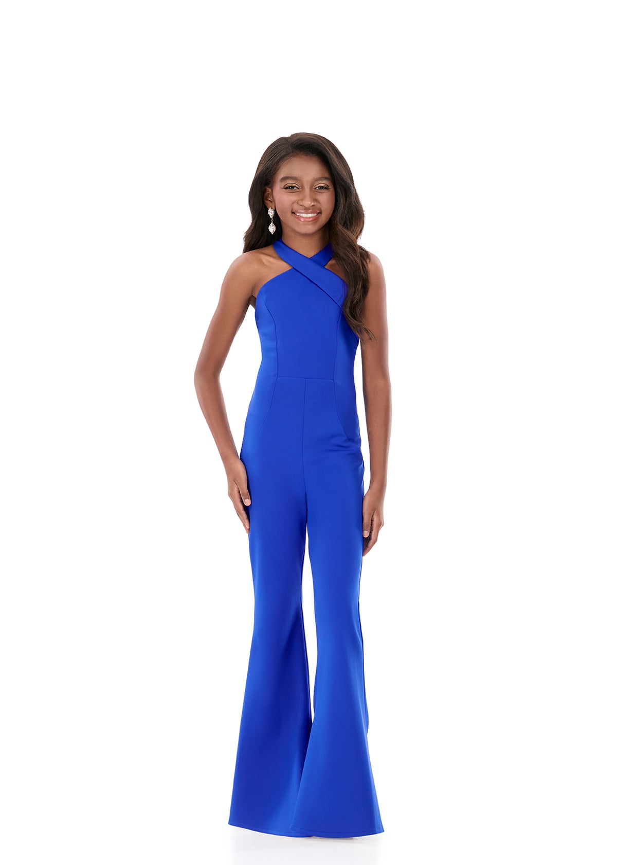 ASHLEYlauren 8336 Royal Blue Kids Scuba Jumpsuit
