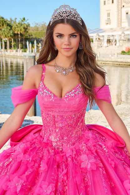 Amarra 54204 Size 0 Hot Pink Quinceanera Dress Train Long Sleeve Bow F – Glass Slipper Formals Amarra 54204 Size 0 Hot Pink Quinceanera Dress Train Long Sleeve Bow F – Glass Slipper Formals