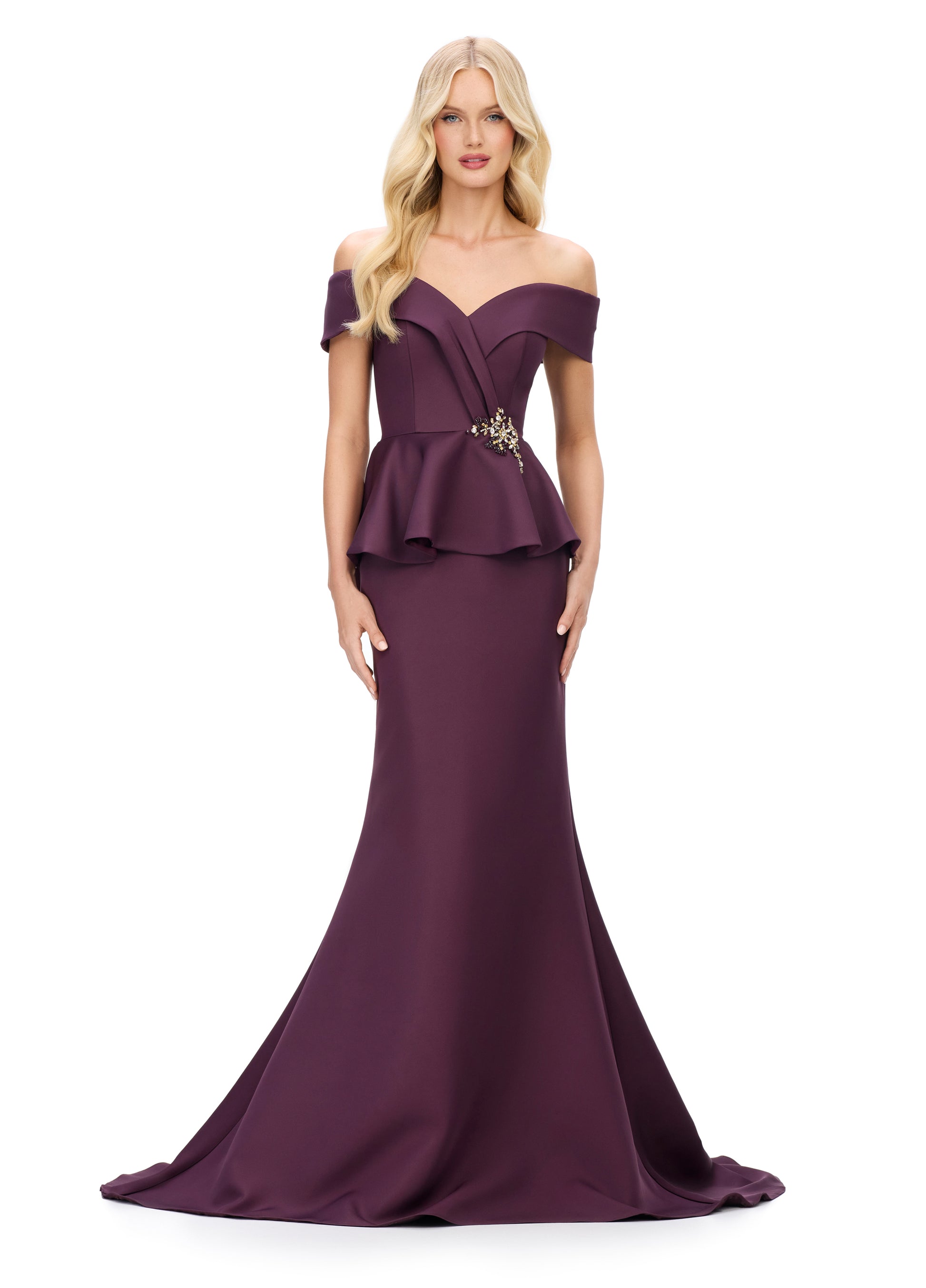 Ashley Lauren 11710 Evening Gown blush Navy / 18 Ashley Lauren 11710 Evening Gown blush Navy / 18