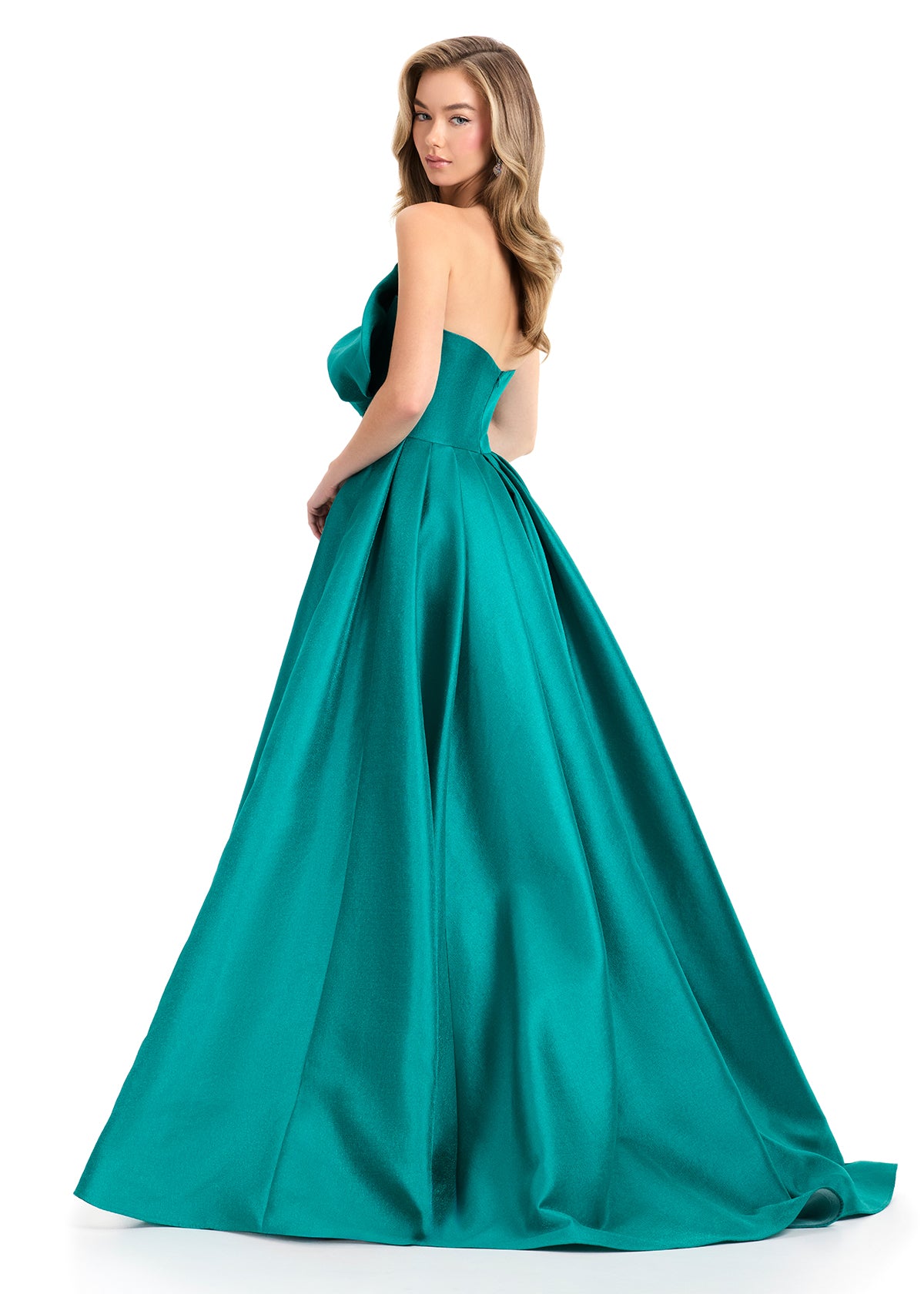 Ashley Lauren 11609 Jade Bow Ball Gown - Prom & Pageant Dresses back