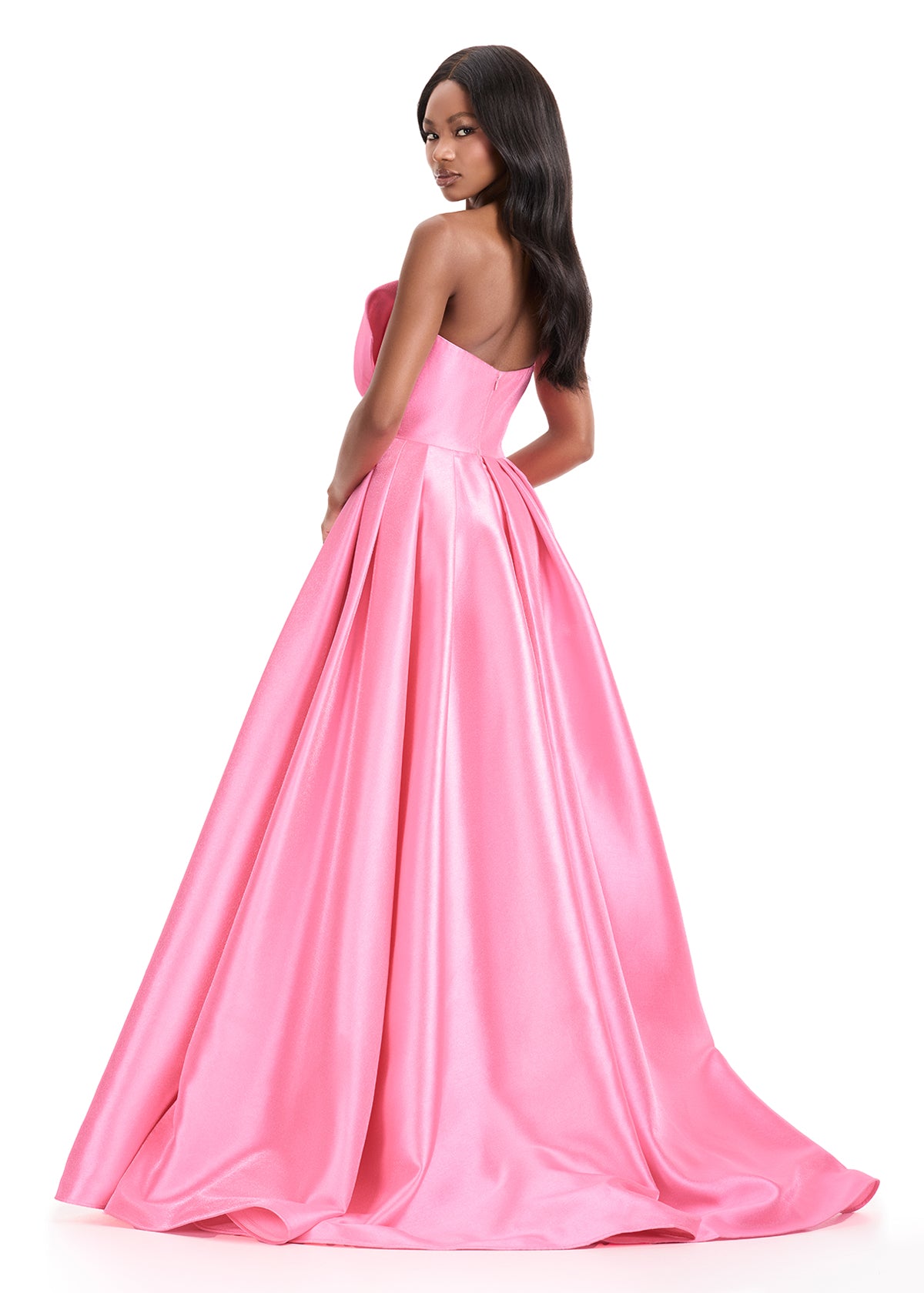 Ashley Lauren 11609 Pink Bow Ball Gown - Prom & Pageant Dresses back