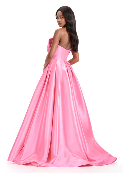 Ashley Lauren 11609 Pink Bow Ball Gown - Prom & Pageant Dresses back