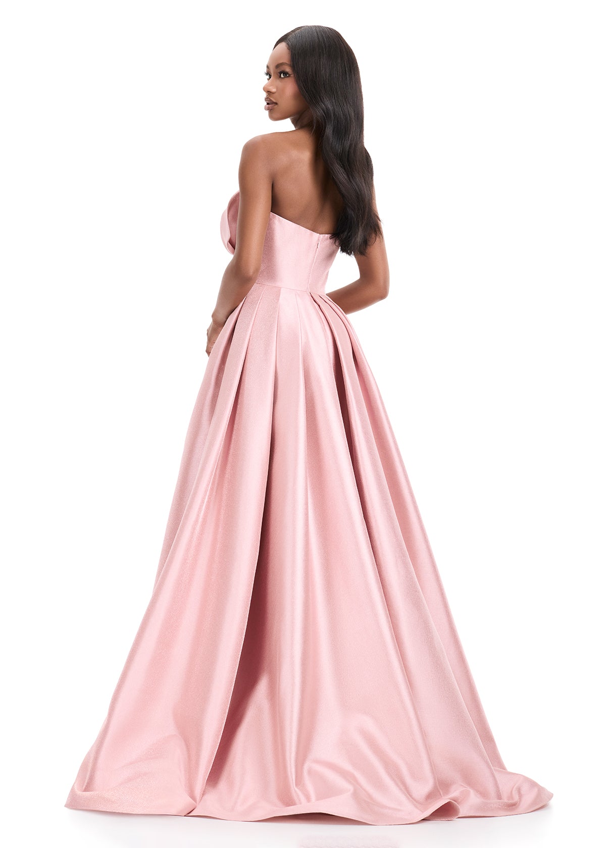 Ashley Lauren 11609 Rose Gold Bow Ball Gown - Prom & Pageant Dresses back