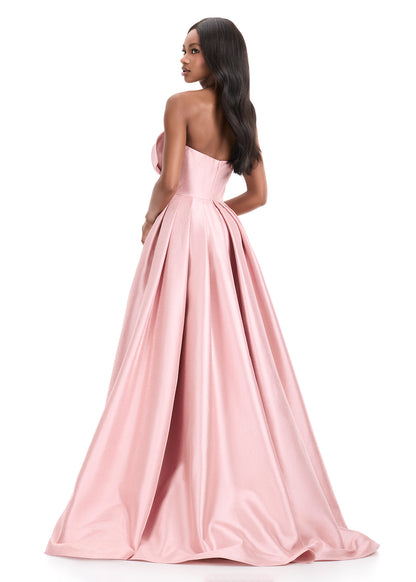Ashley Lauren 11609 Rose Gold Bow Ball Gown - Prom & Pageant Dresses back