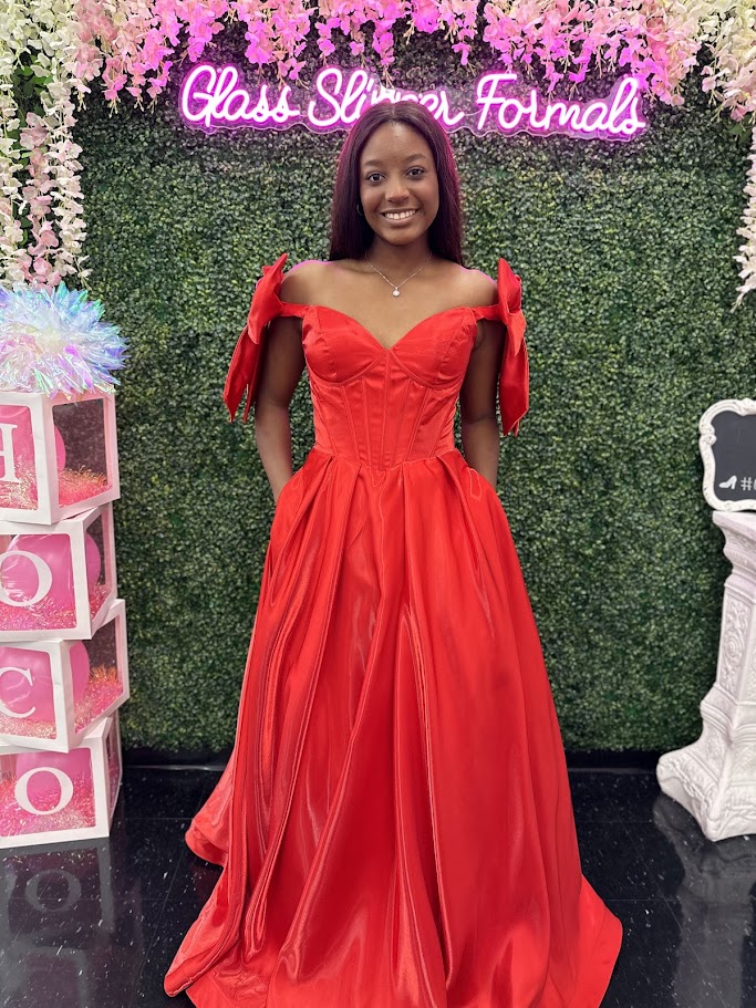 Ashley Lauren 11871 Size 12, 14 Hot Pink Long Prom Dress off the shoul Glass Slipper Formals Ashley Lauren 11871 Size 12, 14 Hot Pink Long Prom Dress off the shoul Glass Slipper Formals