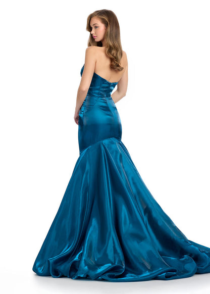 Ashley_Lauren_11996_Peacock_Shiny_Satin_Mermaid_Prom_Dress_Strapless_Sweetheart_Neckline_Pick_Up_Skirt_back
