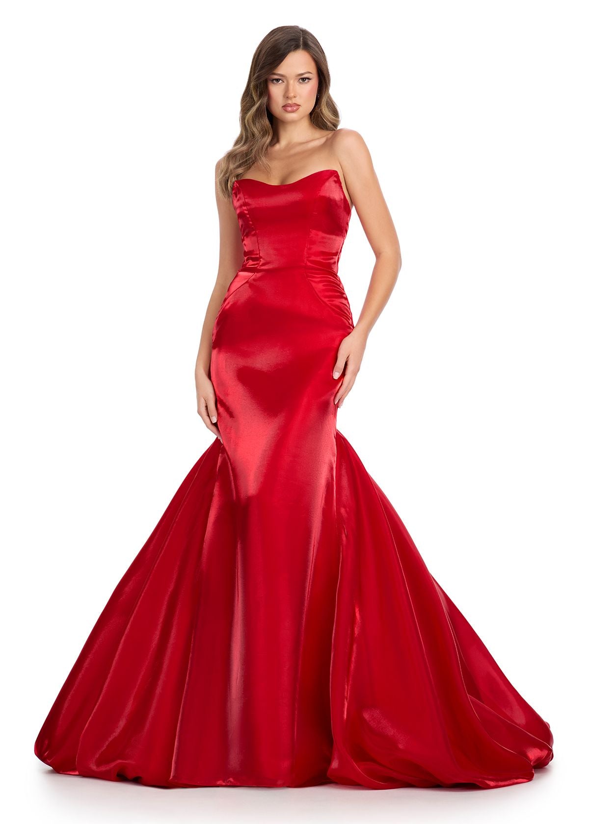Ashley Lauren 11996 Formal Dresses red Hot Pink