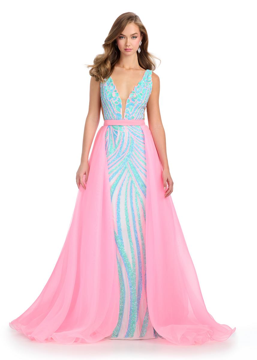 Ashley Lauren 1740 Candy Pink Overskirt