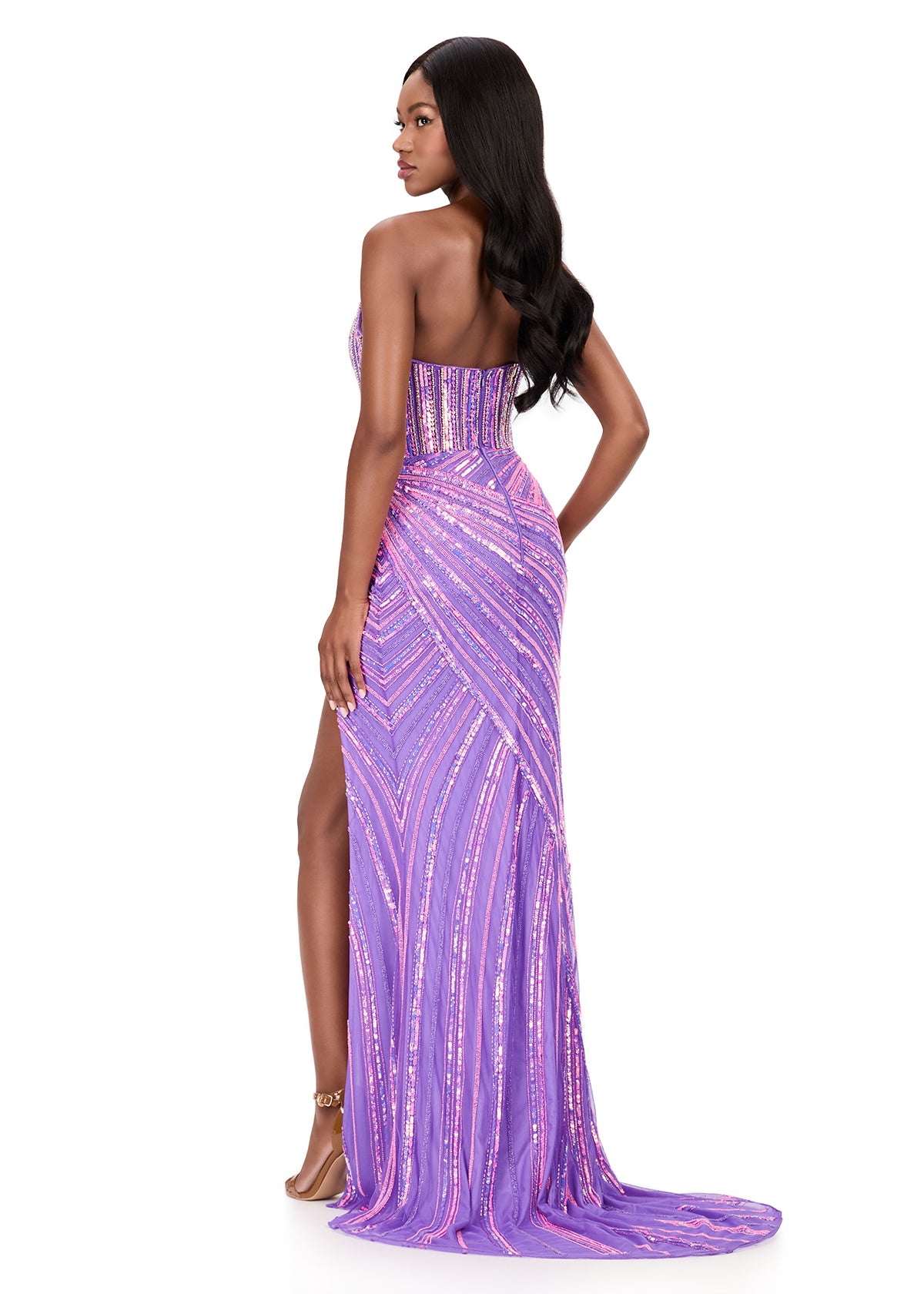 Ashley Lauren Style 12150 Hot Pink/Orchid Long Prom Dress Pageant Formal Evening Gown