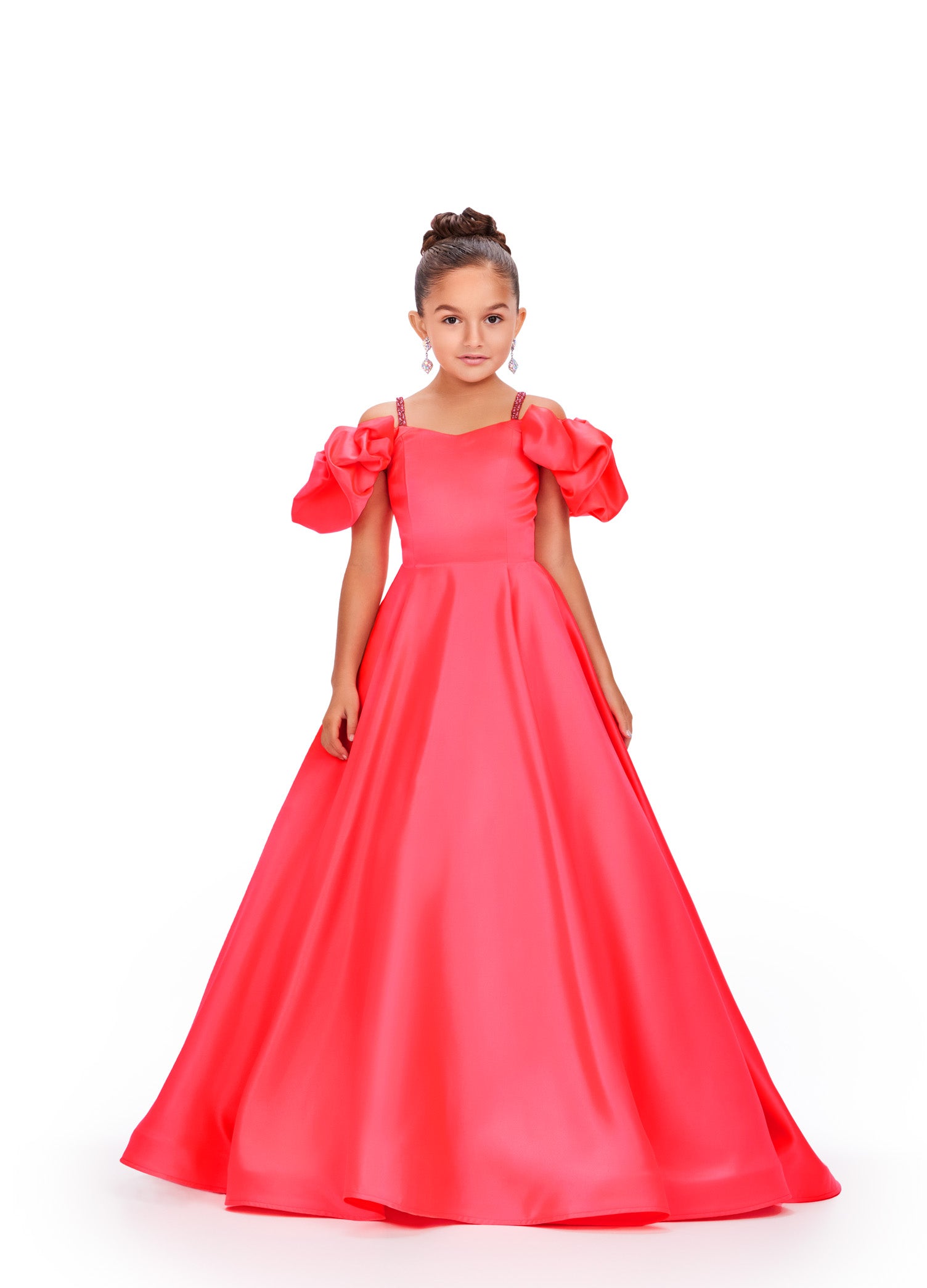 Light pink multi flared Poncho style gown. – Lagorii Kids