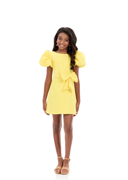 Ashleylauren 8374 Tweed Girls Pageant Dress with Bow