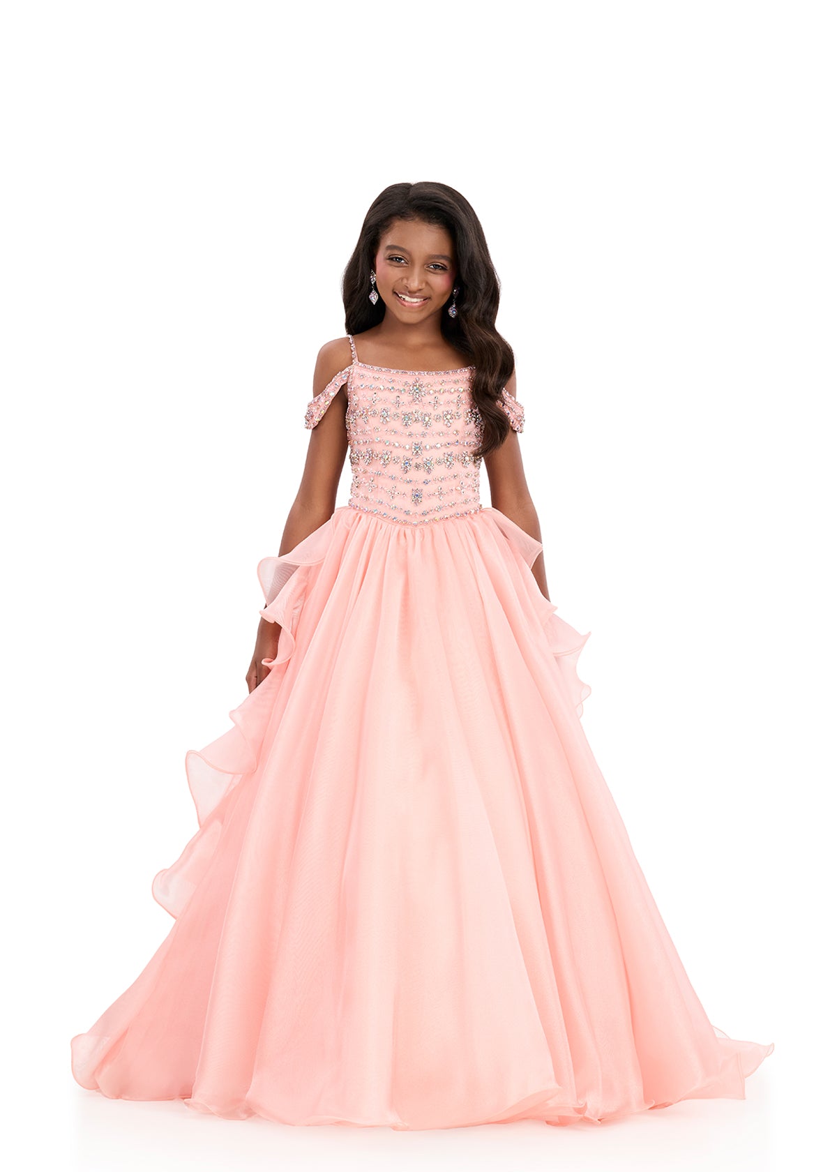 Ashleylauren 8376 Girls Blush Pageant Dress