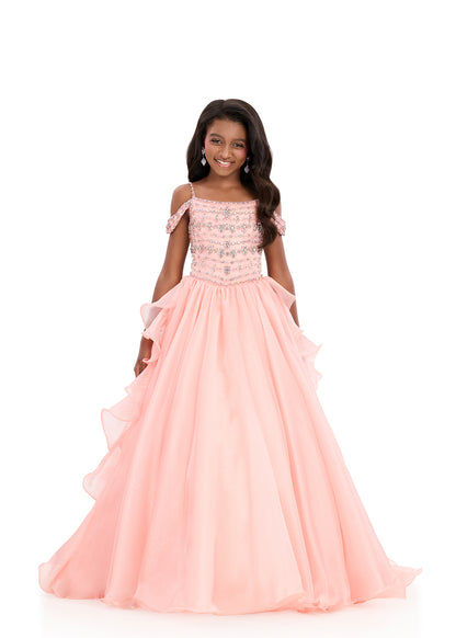 Ashleylauren 8376 Girls Blush Pageant Dress