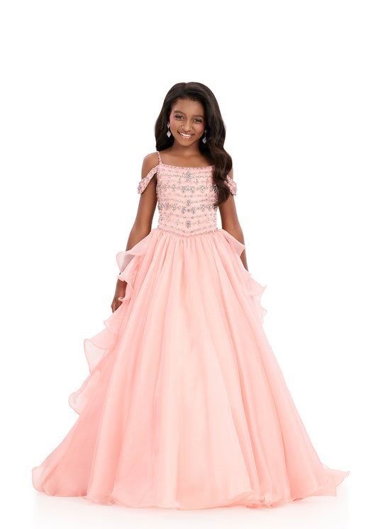 Ashleylauren 8376 Girls Blush Pageant Dress