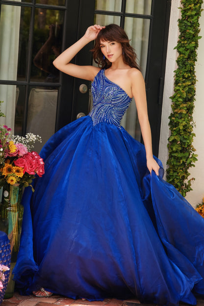 Ava Presley 29258 Size 14 Magenta Beaded Pageant Dress Ball Gown A Line Prom Formal Train