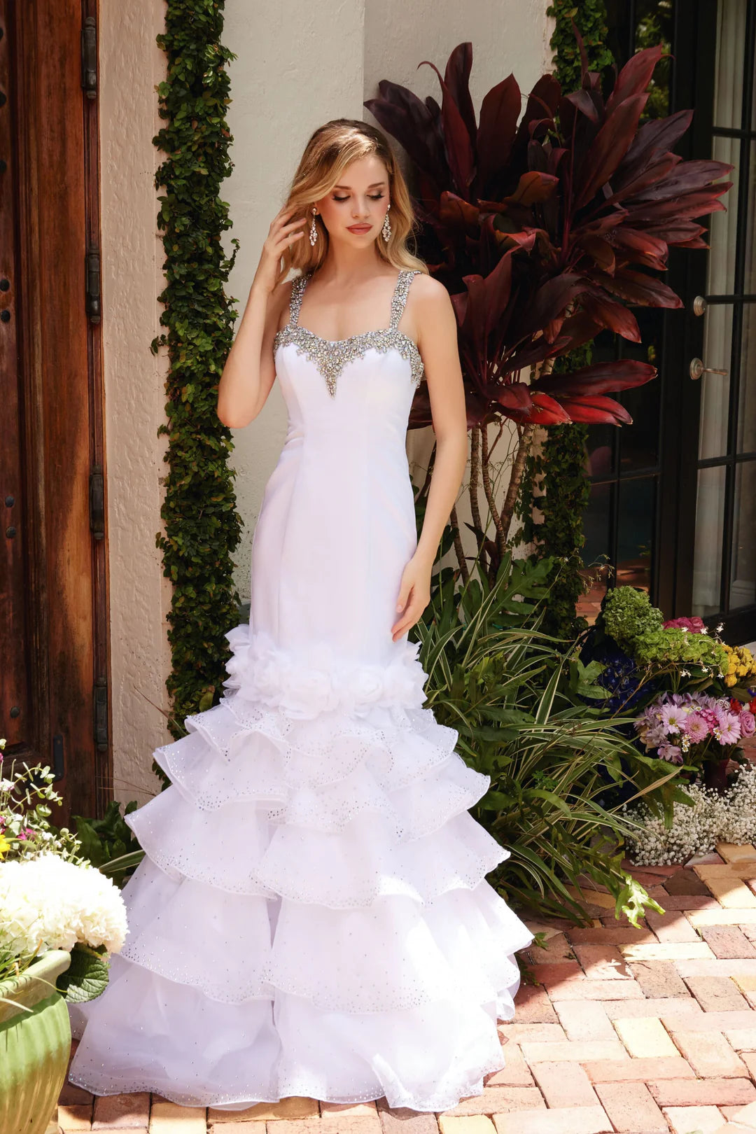 White Bridal Shops That Sell Prom Dresses Off-Shoulder Long White