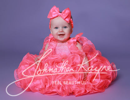 Sugar Kayne C229 Girls Cupcake Pageant Dress Bow Shoulders – Glass Slipper Formals