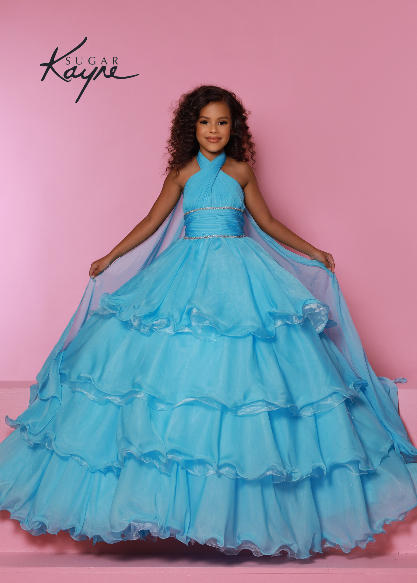 Baby Blue Ball Gown Sweet 16 Dress 3D Flower Quince Dress 67470 – Viniodress
