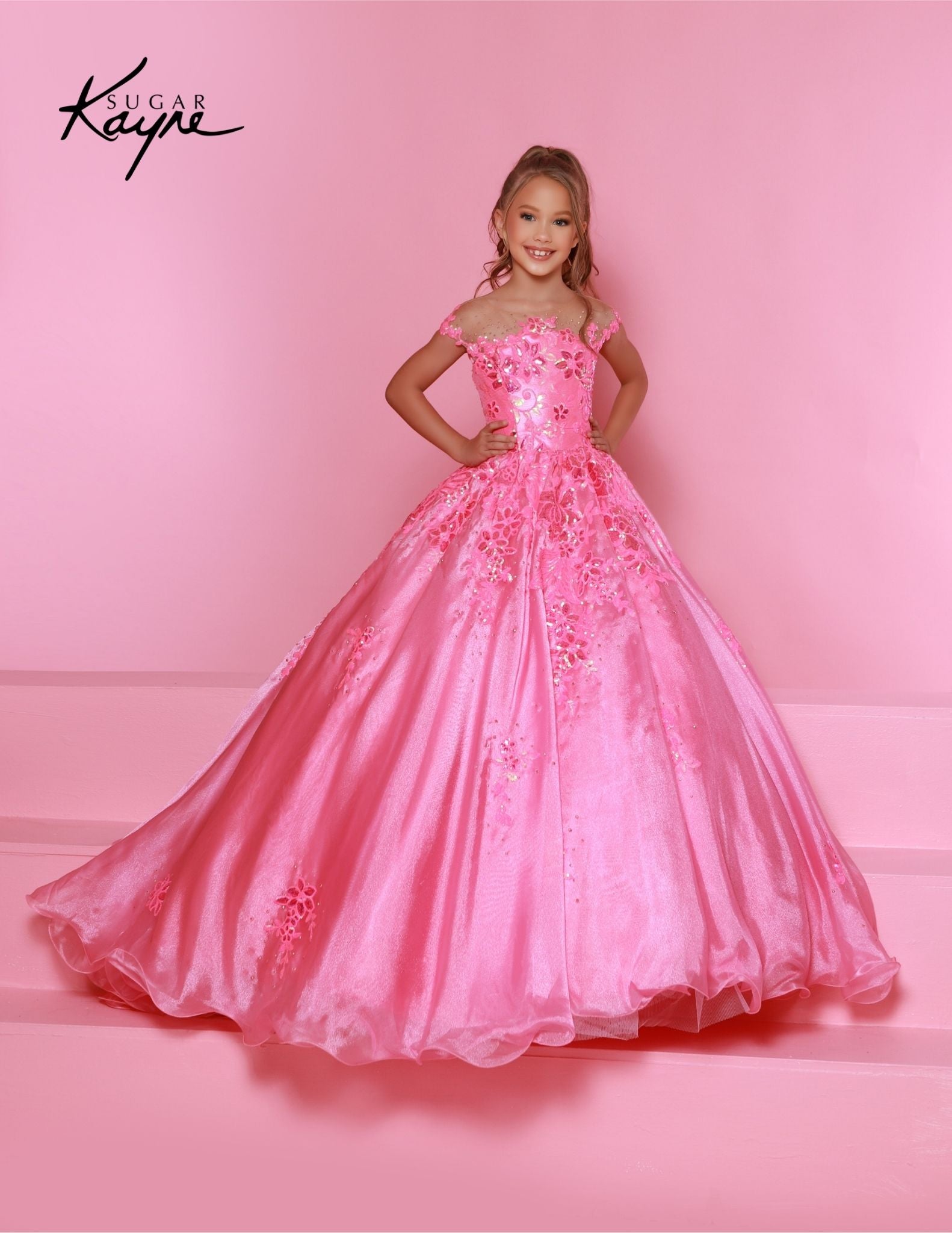 Sugar Kayne C336 Girls and Preteen's Pageant Dress Ballgown Sequin – Glass  Slipper Formals