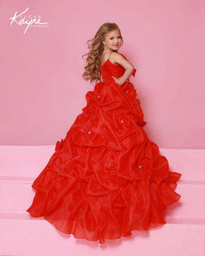 Sugar Kayne C399 Girls Pageant Dress Bows Pickups Ball Gown Crystals