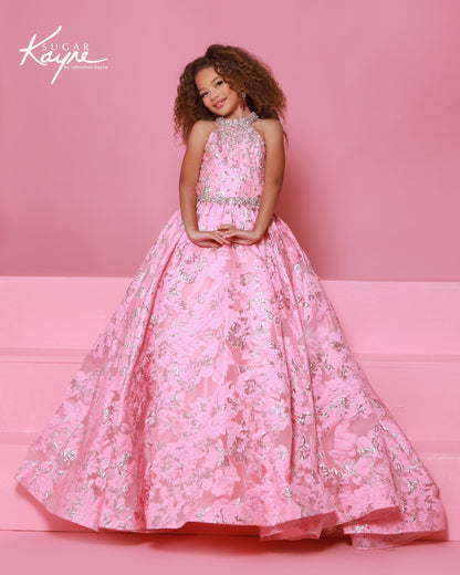 Designer: Sugar Kayne — Style C404
Sugar Kayne style C404 is a classic girls pageant dress with layered organza and a smooth satin lining for beautiful volume and shine. The full skirt and refined bodice give this gown timeless pageant appeal, making it ideal for everything from local titles to national stages.

Sizes: 2–16
Colors: Metallic Blue, Metallic Pink