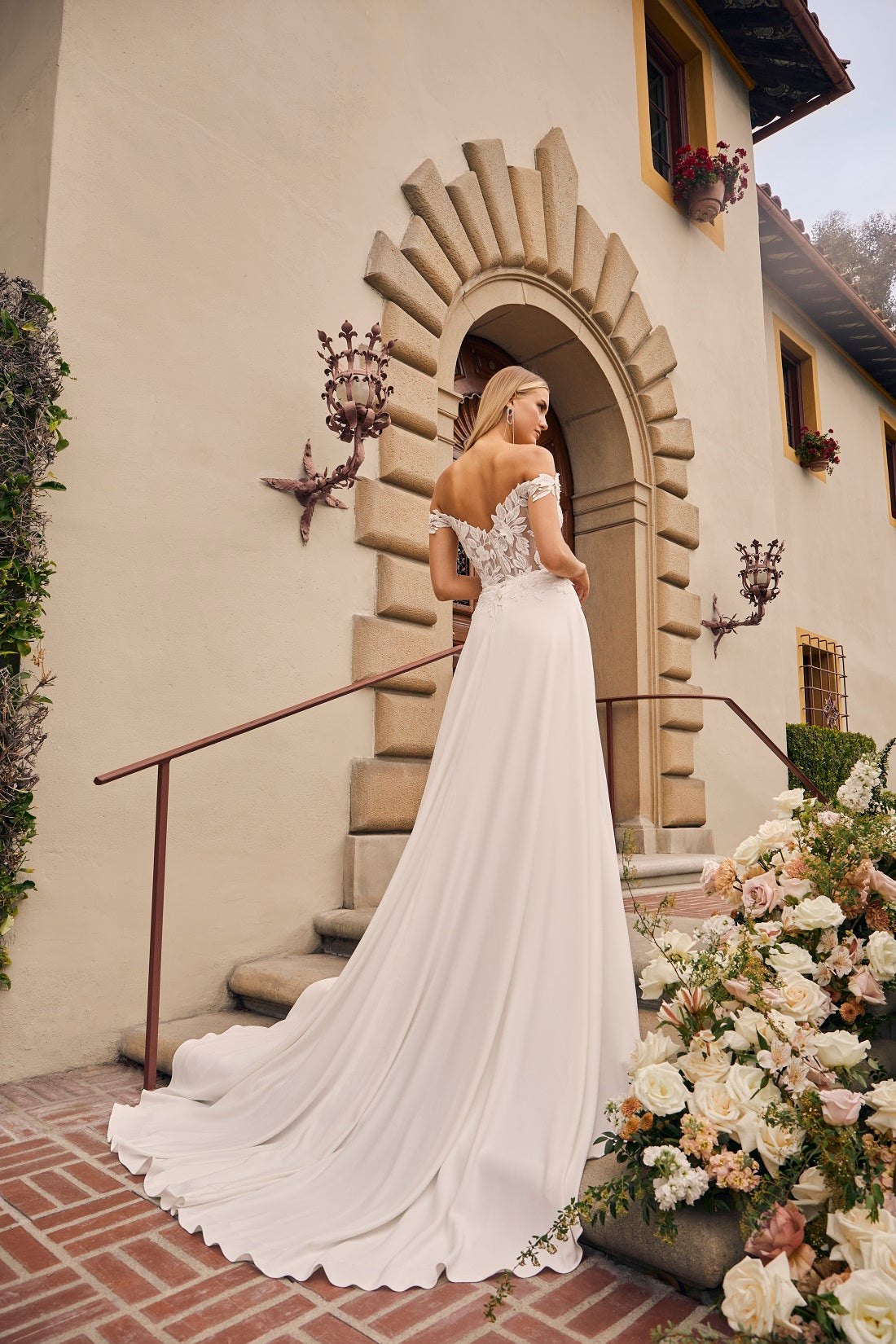Casablanca Bridal 2541-2 Wedding Jumpsuit Ausustine 2 lace top