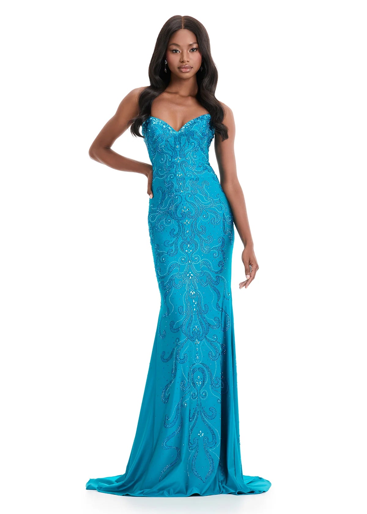 Ashley Lauren Style 12074 is a long prom dress designed for pageant and formal evening events. This elegant gown features Ashley Lauren's signature attention to fit and detail, creating a flattering silhouette that stands out on stage and in photos.

Available Colors: Fuchsia, White, Peacock

This Ashley Lauren dress is an ideal choice for prom, pageant competitions, formal galas, and red carpet events.

Designer: Ashley Lauren
Style Number: 12074