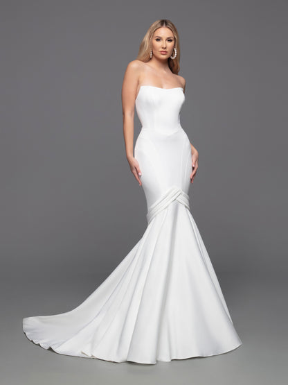 sachin and babi light blue dress Elegant Satin Ivory White Modest Long Bridal Gown – Little Lala Boutique main image 0