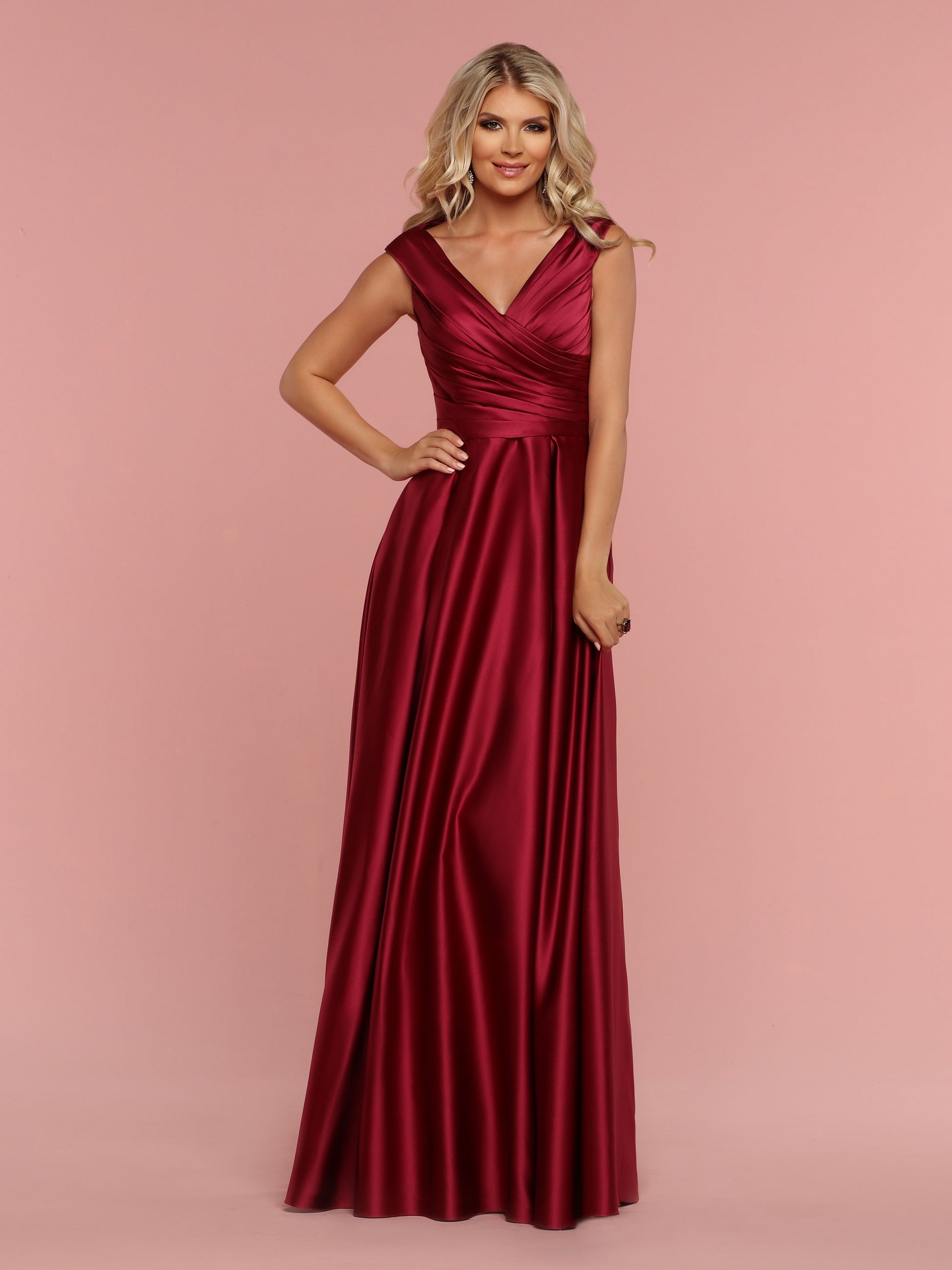 Davinci Bridesmaids 60347 Formal Dress Wide Straps V Neck A Line Gown 8 / Slate Grey Davinci Bridesmaids 60347 Formal Dress Wide Straps V Neck A Line Gown 8 / Slate Grey