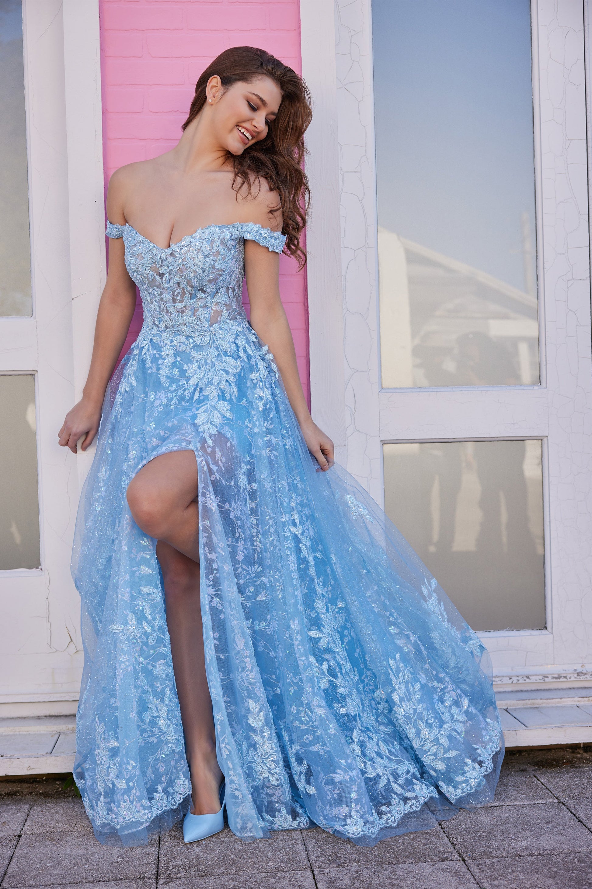 baby blue sparkle dress Honey Couture RAGINA Baby Blue Sparkle Glitter Formal Dress