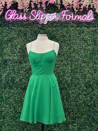 Lucci Lu 4150 size 8 Emerald homecoming dress Backless Flared
