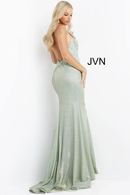 Jovani JVN08492 Size 6 Prom Dress Shimmer Lace Gown