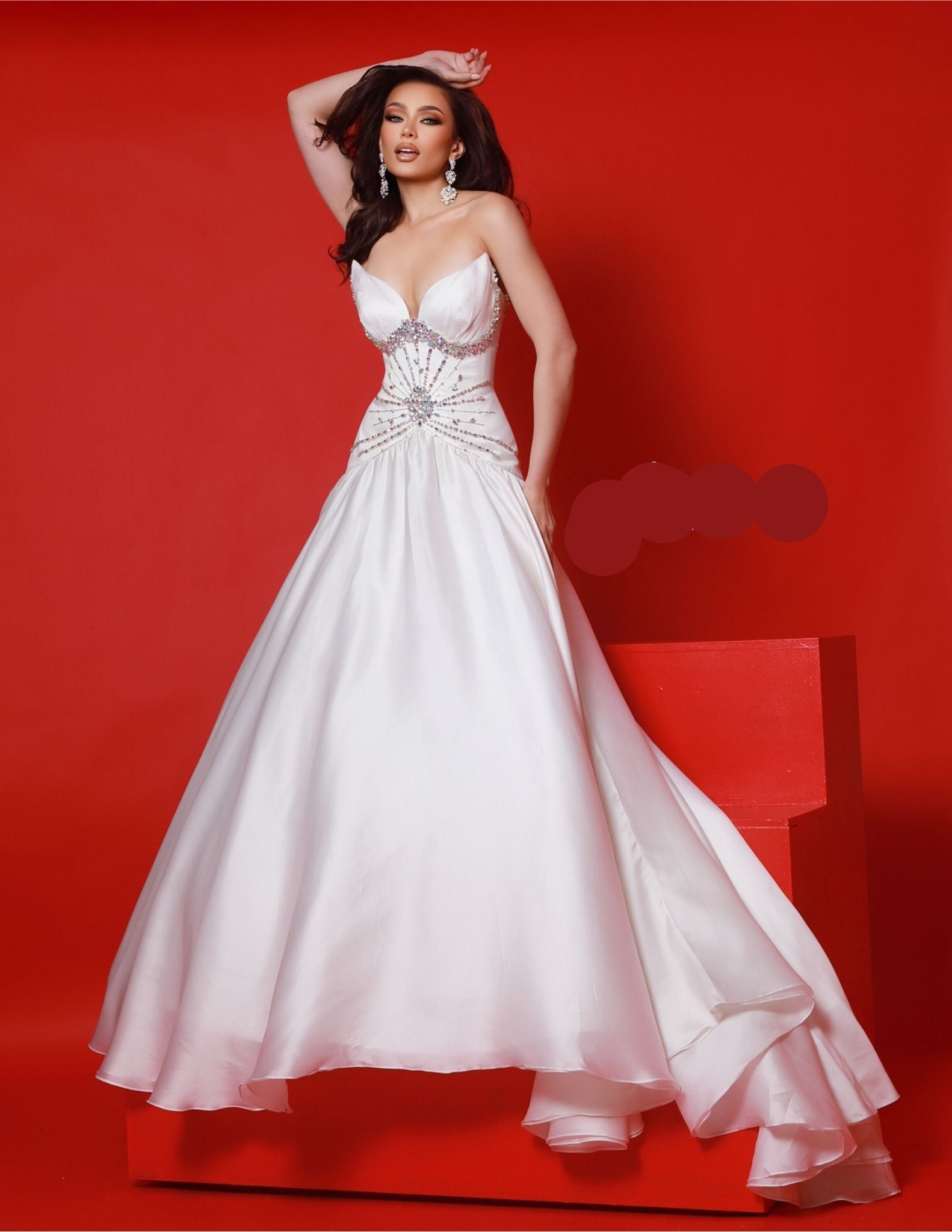 Johnathan Kayne 3045 Size 6 White Silk Pageant Dress Prom