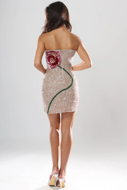 Jovani 51725 Homecoming Dress Sequin Floral Rose Cocktail