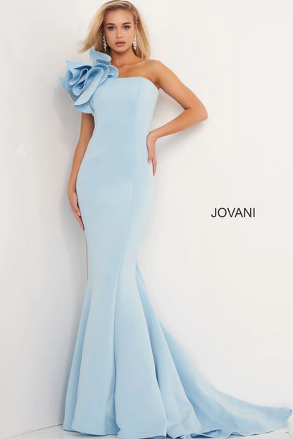 Jovani 63994 Light Blue scuba evening gown 