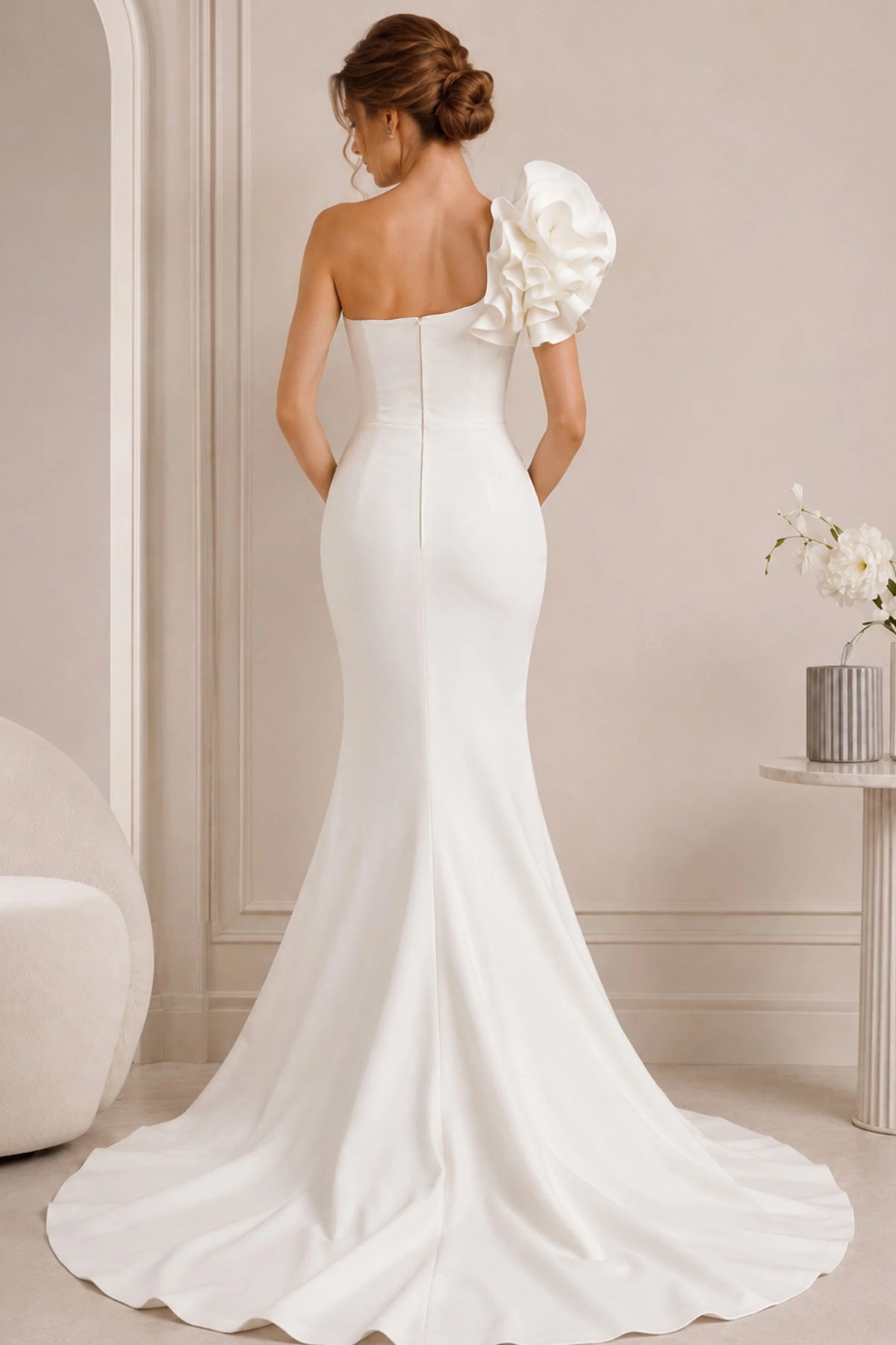 Jovani 63994 White Formal Gown back