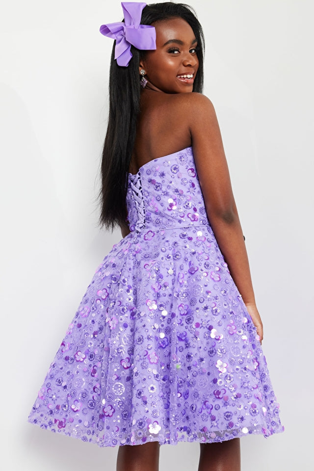 Jovani Kids K23685 Size 8 Lilac Girls Cocktail Dress Fit And Flare Bea Glass Slipper Formals Jovani Kids K23685 Size 8 Lilac Girls Cocktail Dress Fit And Flare Bea Glass Slipper Formals