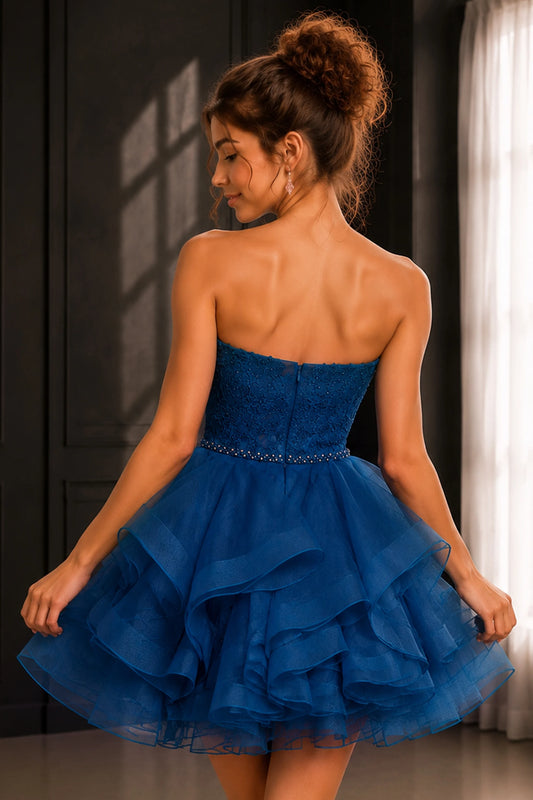 Jovani 24371 Homecoming Dress Beaded Strapless Short Dress