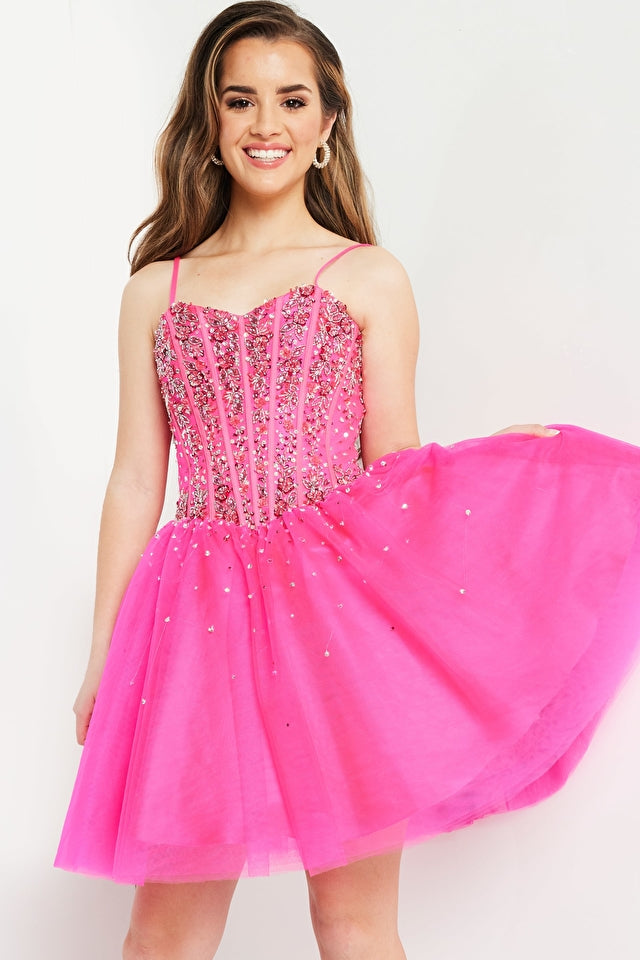 Jovani Kids K62533 Short Girls Fit Flare Party Dress Cocktail Corset Beaded Pageant Jovani Kids K62533 Short Girls Fit Flare Party Dress Cocktail Corset Beaded Pageant