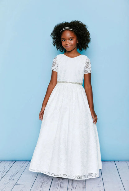 Rosebud Fashions 5141 Size 6 Ivory Flower Girls Dress Lace