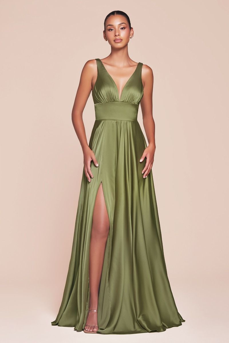 Ladivine 7469 Size 20,22 Royal Long Bridesmaids Dress Simple Slit Satin Formal V Neck A Line Evening Gown, 22 / Royal Ladivine 7469 Size 20,22 Royal Long Bridesmaids Dress Simple Slit Satin Formal V Neck A Line Evening Gown, 22 / Royal