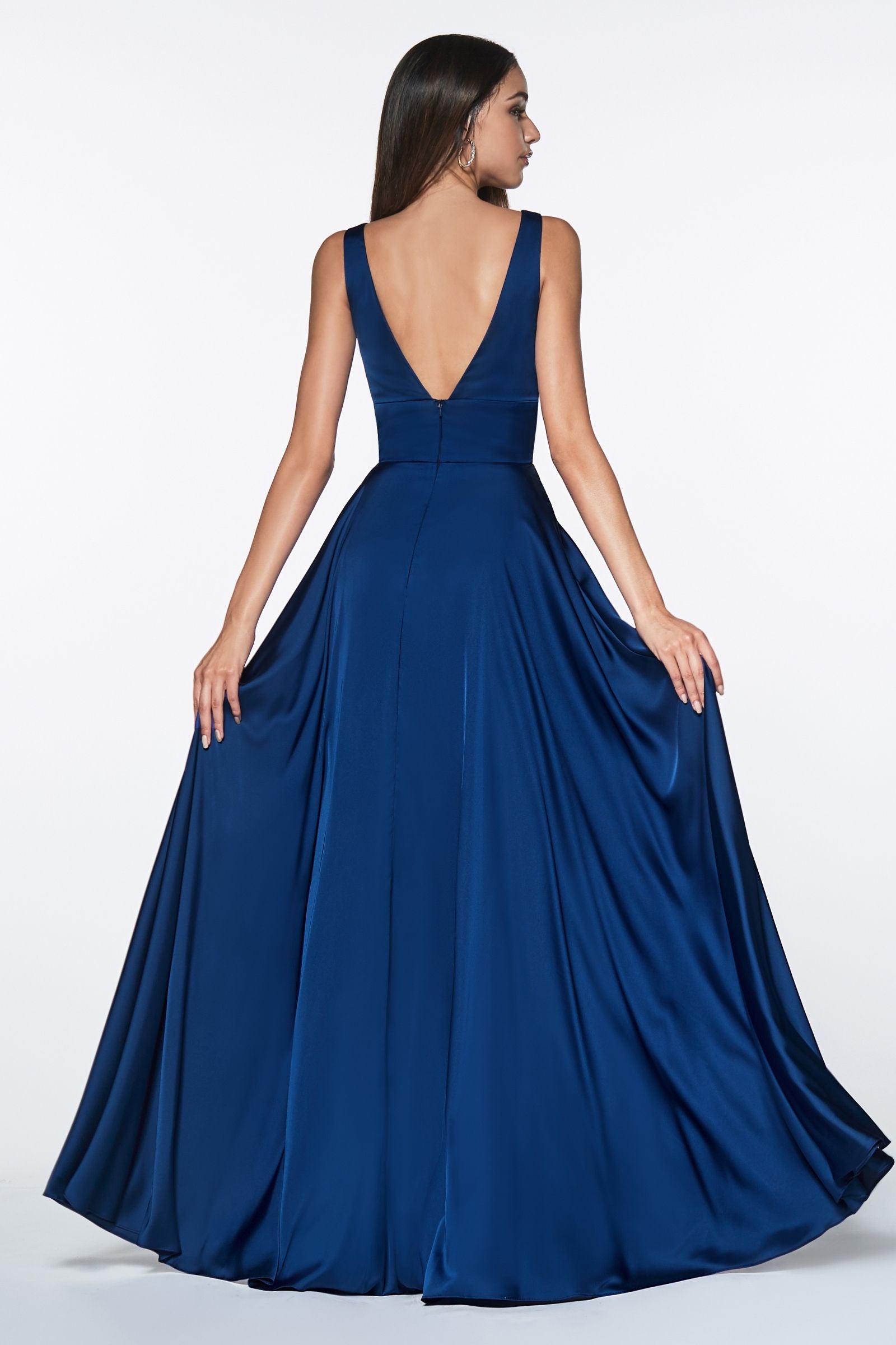 Ladivine 7469 Size 20,22 Royal Long Bridesmaids Dress Simple Slit Sati Glass Slipper Formals Ladivine 7469 Size 20,22 Royal Long Bridesmaids Dress Simple Slit Sati Glass Slipper Formals