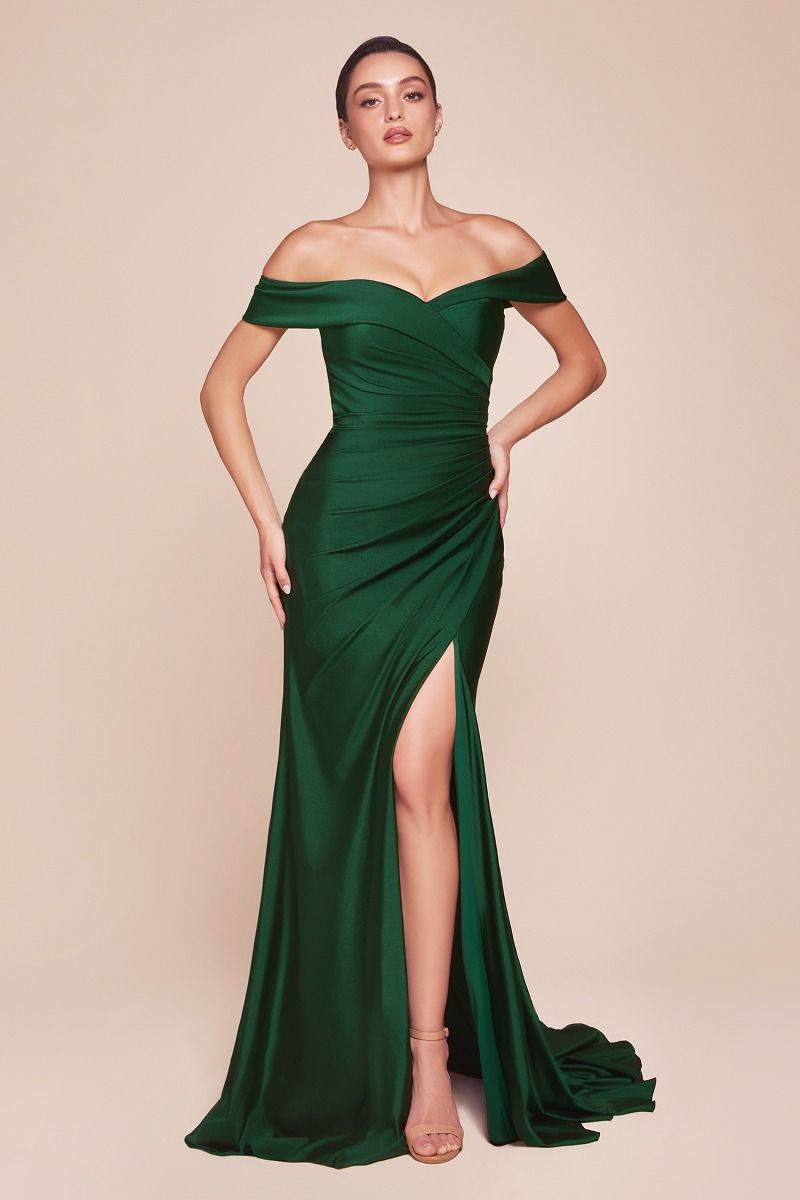 Ladivine CD790 Bridesmaids Dress Off the Shoulder Stretch Spandex Even – Glass Slipper Formals